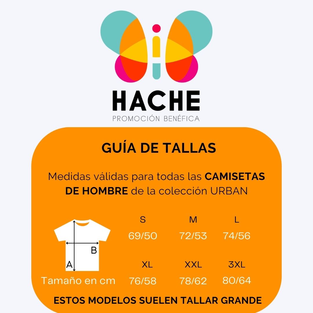 Guía de tallas camisetas unisex Hache