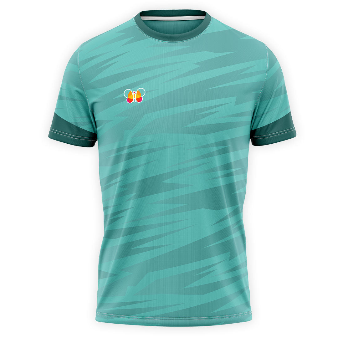 camiseta deporte azul claro manga corta