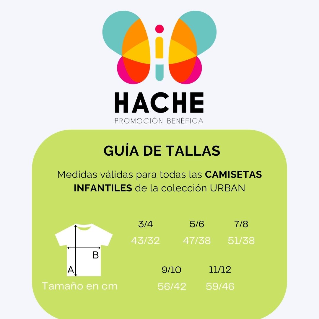 Guía de tallas camisetas infantiles Hache