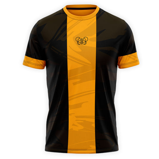 camiseta sport manga corta amarilla negra